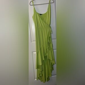 Fashion Nova Green Maxi Wrap Dress